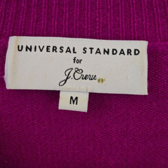 Universal Standard X J.Crew Mockneck Wool Blend Raspberry Sweater Dress Size M - Picture 6 of 7